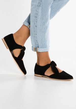 Balerinky Anna Field Kozene Ankle Remienkove Ballet Pumps Ankle Remienkove Ballet Pumps Damske Čierne | 063-ECAVGS