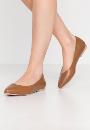 Balerinky Anna Field Kozene Ballet Pumps Damske Hnede | 178-YXGPTB