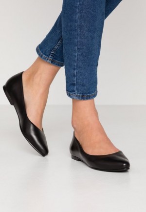 Balerinky Anna Field Kozene Ballet Pumps Damske Čierne | 672-SMYHRV