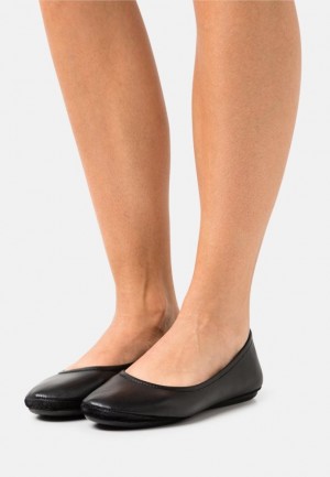 Balerinky Anna Field Kozene Ballet Pumps Damske Čierne | 648-PVSATD