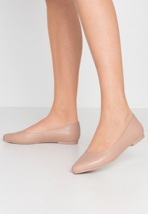 Balerinky Anna Field Kozene Ballet Pumps Damske Béžové | 571-VFRZBT