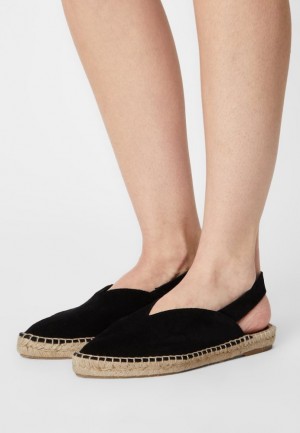 Balerinky Anna Field Kozene Espadrilles Damske Čierne | 265-CWHNXL