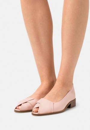 Balerinky Anna Field Kozene Peeptoe Ballet Pumps Damske Béžové | 940-XCZFIY