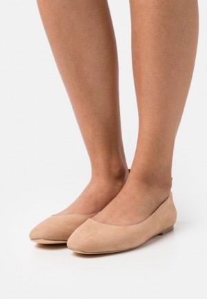 Balerinky Anna Field Kozene Pohodlie Ballet Pumps Damske Béžové | 478-LXYVQH