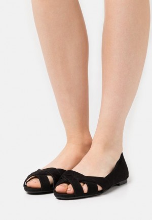 Balerinky Anna Field Peeptoe Ballet Pumps Damske Čierne | 476-ADBMJU