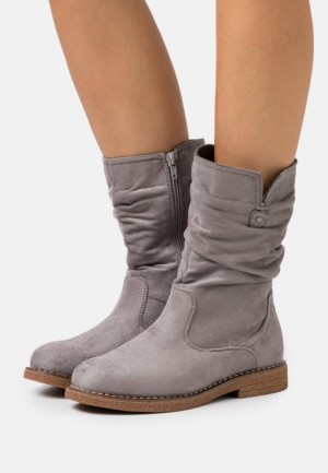 Cizmy Anna Field Boots Damske Siva | 160-HOXCRB