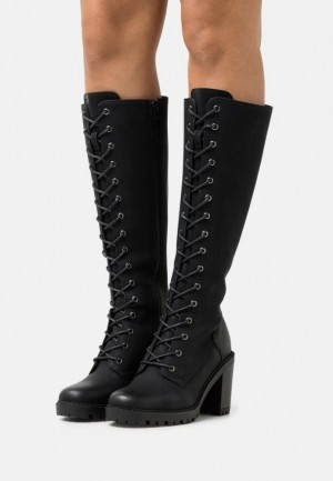 Cizmy Anna Field Cipkovane Up Boots Damske Čierne | 701-SRMKCD