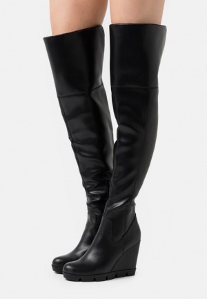 Cizmy Anna Field High Na Podpatku Boots Damske Čierne | 702-VIMGDH