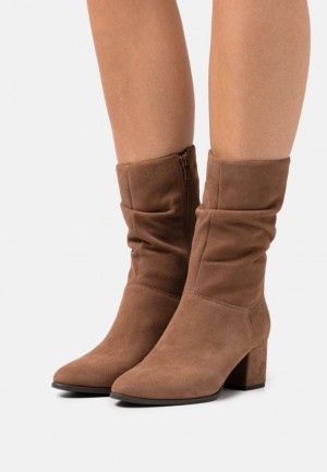 Cizmy Anna Field Kozene Boots Damske Hnede | 984-SVNPGL