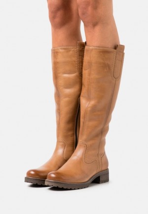 Cizmy Anna Field Kozene Boots Damske Hnede | 369-YQMACT