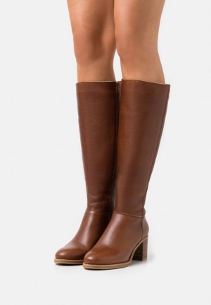 Cizmy Anna Field Kozene Boots Damske Hnede | 925-ZABFHR