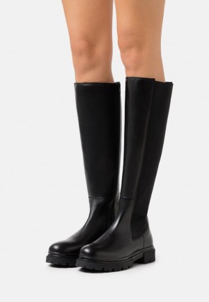 Cizmy Anna Field Kozene Platforme Boots Damske Čierne | 074-OQXLYU