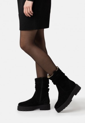 Cizmy Anna Field Kozene Platforme Boots Damske Čierne | 029-ZXDCGM