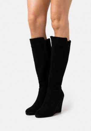 Cizmy Anna Field Kozene Wedge Boots Damske Čierne | 931-PFQAJD