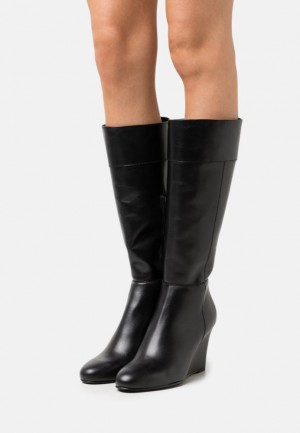 Cizmy Anna Field Kozene Wedge Boots Damske Čierne | 612-APICYS