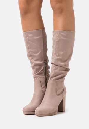 Cizmy Anna Field Platforme Boots Damske Siva Hnede | 795-DRLXPG