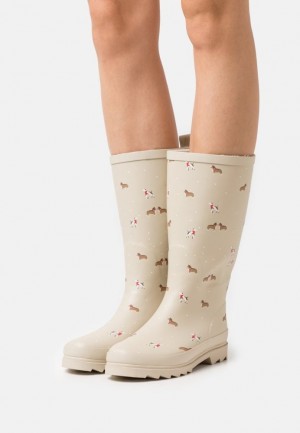 Cizmy Anna Field Wellies Damske Béžové | 831-UQJEPO