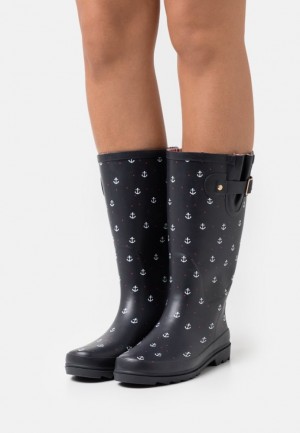 Cizmy Anna Field Wellies Damske Tmavo Modre | 651-QGOEIN