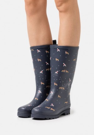 Cizmy Anna Field Wellies Damske Tmavo Modre | 651-ECGSKM
