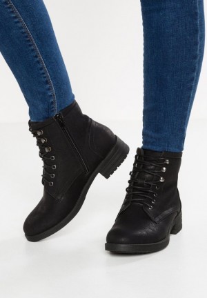 Clenkove Topanky Anna Field Cipkovane Up Ankle Boots Damske Čierne | 946-JMDNRS