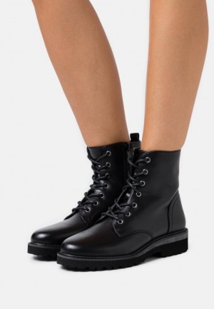 Clenkove Topanky Anna Field Cipkovane Up Ankle Boots Damske Čierne | 479-NAUJFH