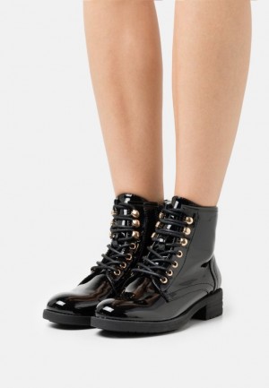 Clenkove Topanky Anna Field Cipkovane Up Ankle Boots Damske Čierne | 471-WOLEPJ