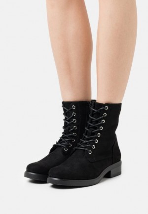 Clenkove Topanky Anna Field Cipkovane Up Ankle Boots Damske Čierne | 381-FMREUN