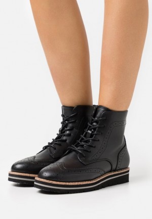 Clenkove Topanky Anna Field Cipkovane Up Ankle Boots Damske Čierne | 258-UQBHOJ
