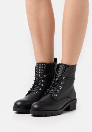 Clenkove Topanky Anna Field Cipkovane Up Ankle Boots Damske Čierne | 164-ZRPKIS