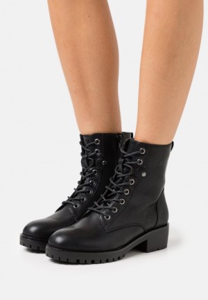 Clenkove Topanky Anna Field Cipkovane Up Ankle Boots Damske Čierne | 081-CMOVKJ