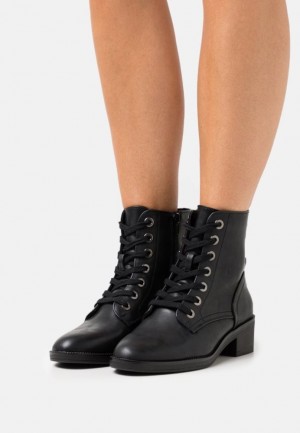 Clenkove Topanky Anna Field Cipkovane Up Ankle Boots Damske Čierne | 041-MXQBZV