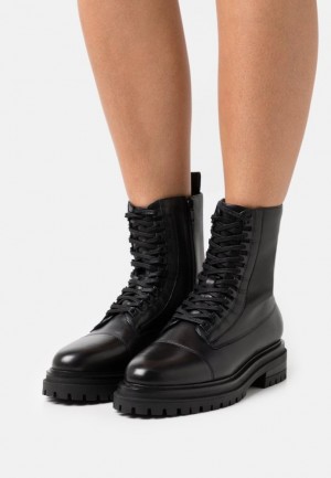 Clenkove Topanky Anna Field Cipkovane Up Ankle Boots Damske Čierne | 876-PLTZQF