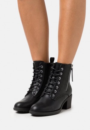 Clenkove Topanky Anna Field Cipkovane Up Ankle Boots Damske Čierne | 869-ENPCXD
