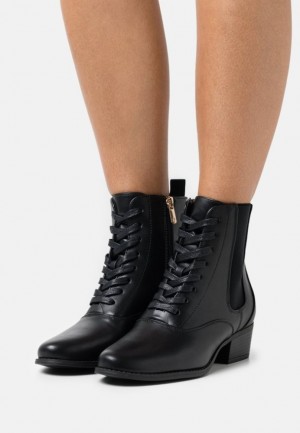 Clenkove Topanky Anna Field Cipkovane Up Ankle Boots Damske Čierne | 709-IMAFEC