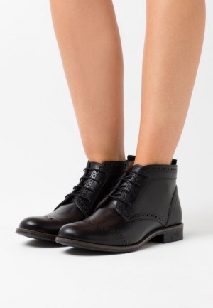 Clenkove Topanky Anna Field Kozene Ankle Boots Damske Čierne | 340-IPYULV