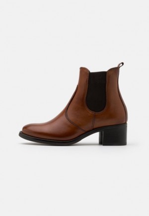 Clenkove Topanky Anna Field Kozene Ankle Boots Damske Hnede | 930-FUNHQM