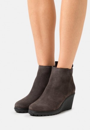 Clenkove Topanky Anna Field Kozene Ankle Boots Damske Siva | 259-ADWORP