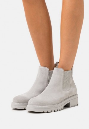 Clenkove Topanky Anna Field Kozene Ankle Boots Damske Siva | 216-GFNYBZ