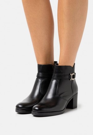 Clenkove Topanky Anna Field Kozene Ankle Boots Damske Čierne | 209-WXQLIT