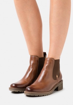 Clenkove Topanky Anna Field Kozene Ankle Boots Damske Hnede | 903-EQRVFS