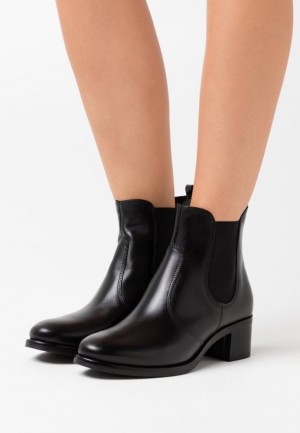 Clenkove Topanky Anna Field Kozene Ankle Boots Damske Čierne | 036-MTJQXO