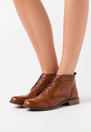 Clenkove Topanky Anna Field Kozene Ankle Boots Damske Hnede | 826-NSJQFZ