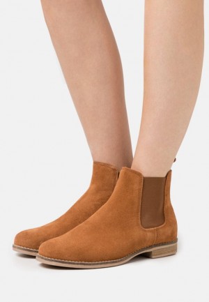 Clenkove Topanky Anna Field Kozene Ankle Boots Damske Hnede | 750-GWYUOV