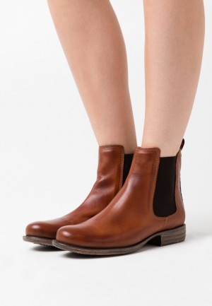 Clenkove Topanky Anna Field Kozene Ankle Boots Damske Hnede | 692-XDNWCT