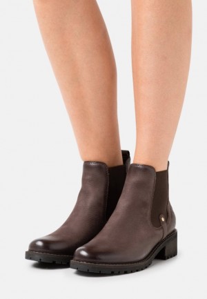 Clenkove Topanky Anna Field Kozene Ankle Boots Damske Tmavo Hnede | 592-XLDMNJ