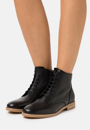 Clenkove Topanky Anna Field Kozene Ankle Boots Damske Čierne | 580-FOSJGW