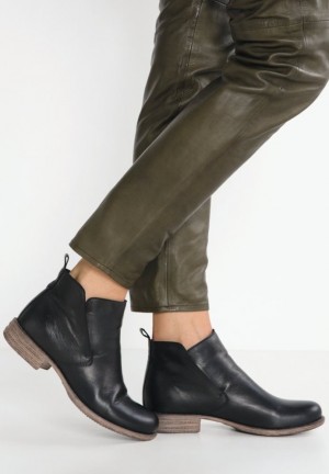Clenkove Topanky Anna Field Kozene Booties Ankle Boots Damske Čierne | 351-LKPMGV