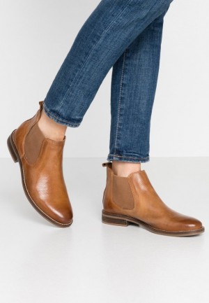 Clenkove Topanky Anna Field Kozene Booties Ankle Boots Damske Hnede | 285-JTHOVL