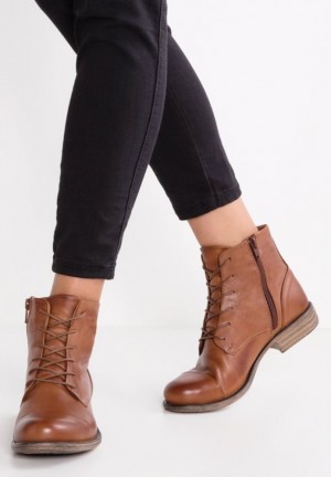 Clenkove Topanky Anna Field Kozene Booties Ankle Boots Damske Hnede | 018-ZGQEHM