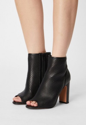 Clenkove Topanky Anna Field Kozene High Na Podpatku Ankle Boots Damske Čierne | 461-QWLXDP